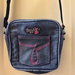 Foxy Jeans Grey Denim Crossbody Bag